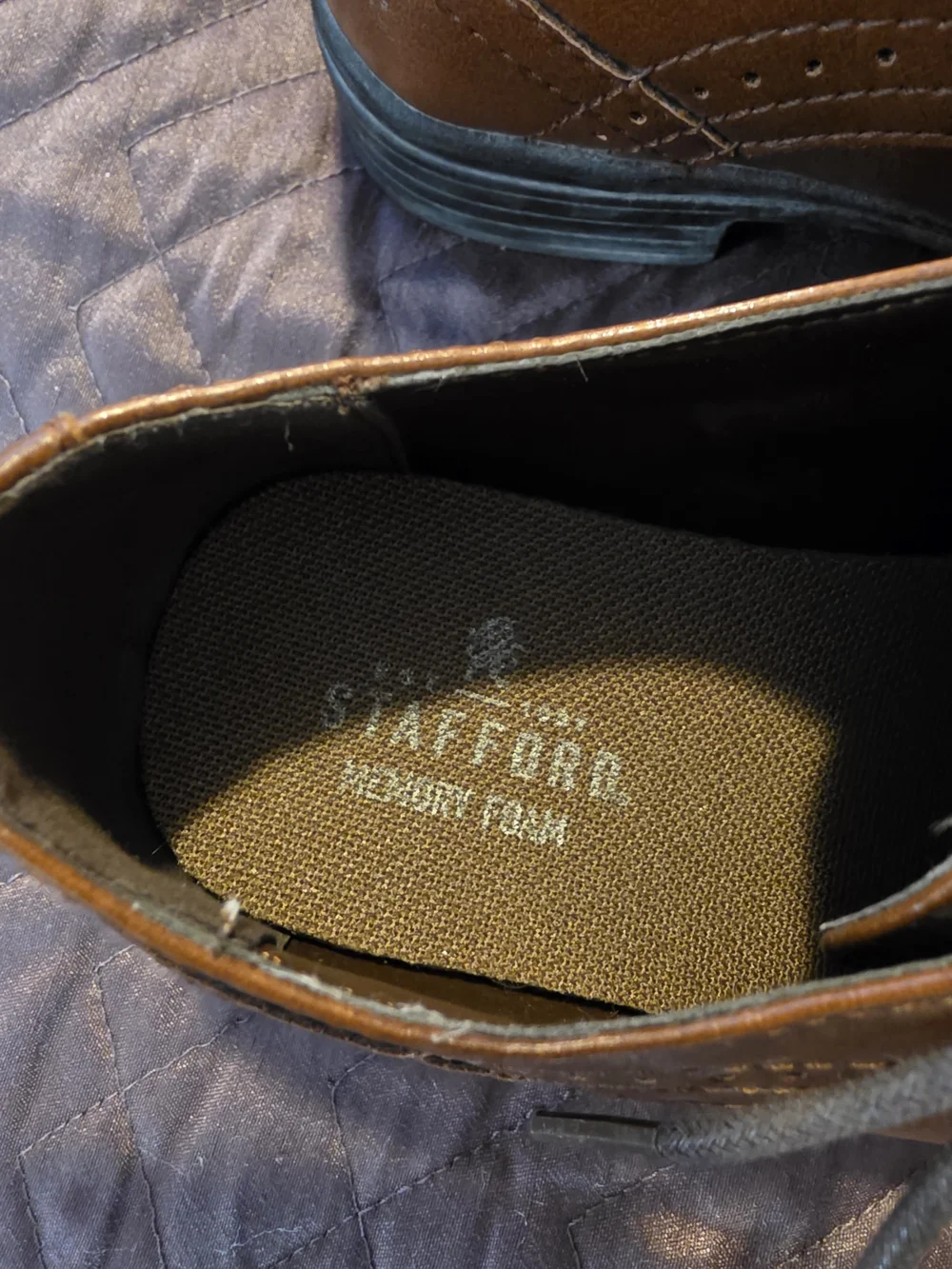 Stafford Brown Kids Dress Oxford Shoes